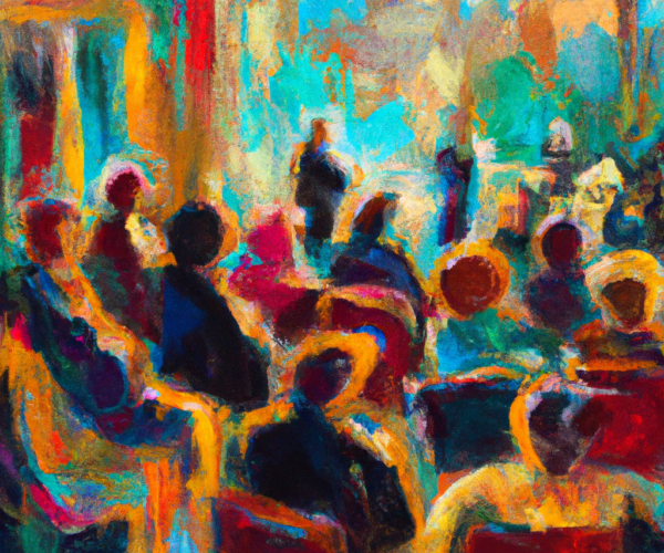 DALL·E 2024-01-07 13.48.19 - An Impressionistic, optimistic Painting of a Member Meeting